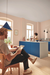 Смеситель для кухонной мойки GROHE Blue Pure Minta c вытяжным изливом, функцией фильтрации, без фильтра в комплекте, суперсталь (30601DC0)