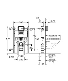 Система инсталляции для унитаза GROHE Rapid SL (38587000)