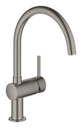 Смеситель для кухни GROHE Minta с поворотным C-изливом, темный графит матовый (32917AL0)