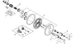 Внешняя часть термостата для ванны GROHE Atrio Jota, хром (19399000)