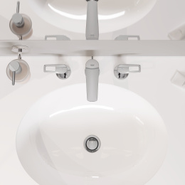 Раковина встраиваемая GROHE Bau Ceramic Universal 55 см, альпин-белый (39423000)