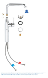 Смеситель для раковины GROHE Essence, XL-size, хром (32901001/U) (царапины на корпусе)