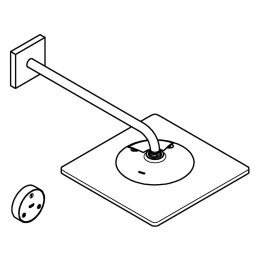 Верхний душ GROHE Rainshower SmartConnect 310 Cube, 7,5 л/мин, 2 режима, 422 мм, хром (26642000)