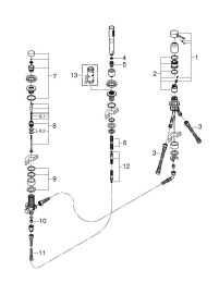 Смеситель для ванны GROHE Essence на 3 отверстия, хром (19976001)