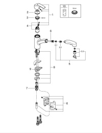 Смеситель для кухни GROHE Eurosmart с вытяжным душем, хром (30305000)