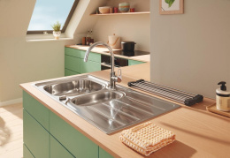 Кухонная подставка для посуды GROHE складная, нержавеющая сталь, матовая (40854SD0)