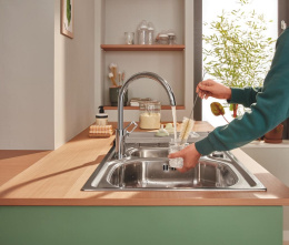 Кухонная подставка для посуды GROHE складная, нержавеющая сталь, матовая (40854SD0)