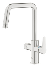 Смеситель для кухонной мойки GROHE Blue Pure Start с функцией фильтрации, без фильтра в комплекте, суперсталь (30595DC0)