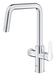 Смеситель для кухонной мойки GROHE Blue Pure Start с функцией фильтрации, без фильтра в комплекте, хром (30595000)