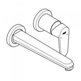 Внешняя часть смесителя для раковины GROHE Eurodisc Cosmopolitan на 2 отверстия, хром (19974002)