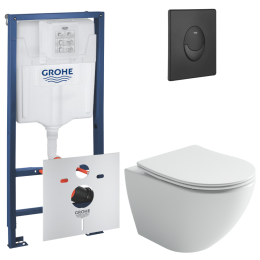 Комплект инсталляции GROHE Rapid SL 3 в 1 с унитазом Метрополь CN4002T и звукоизоляционным комплектом (NW0785)