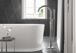 Внешняя часть смесителя для ванны GROHE Atrio напольного монтажа, двухвентильный, хром (25044003)