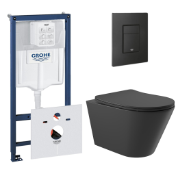 Комплект инсталляции GROHE Solido 38811KF0 с унитазом Aqueduto CONE CONT2140 и сиденьем с микролифтом (NW0546)