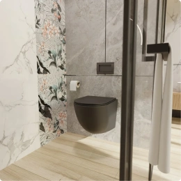 Комплект инсталляции GROHE Rapid SL 38775001 с унитазом AQUAme AQM2002MB и сиденьем с микролифтом (NW0308)
