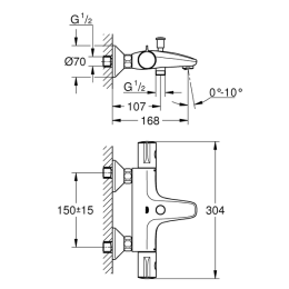 Готовый комплект для ванной комнаты GROHE Grohtherm 800, хром (NB0031-1)