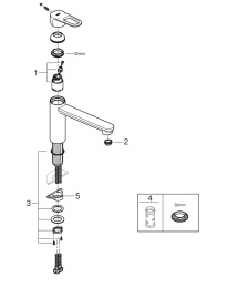 Смеситель для кухонной мойки GROHE Start Flow, хром (31691000)