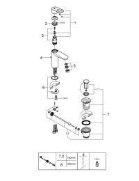 Смеситель для раковины GROHE BauLoop, M-size, хром (23762000)