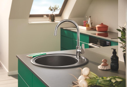 Смеситель для кухни GROHE BauEdge с вытяжным изливом, хром (30536000)