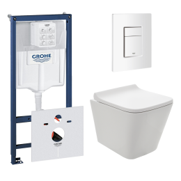 Комплект инсталляции GROHE 38772SH0 с унитазом AQUAme AQM2004 и сиденьем с микролифтом (NW0179)