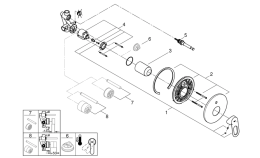 Смеситель для ванны GROHE BauLoop в комплекте с монтажной частью, хром (29081000)