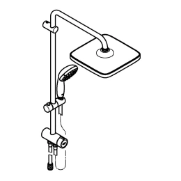 Душевая система GROHE Vitalio Start System 250 Cube Flex с переключателем потоков, хром (26698000)