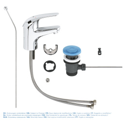 Смеситель для раковины GROHE Euroeco с донным клапаном, S-size, хром (23262000)