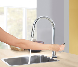 Смеситель для кухни GROHE Minta Touch сенсорный с вытяжным душем, хром (31358002)