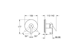Внешняя часть смесителя для душа GROHE Lineare, суперсталь (24063DC1)
