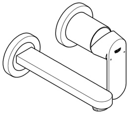 Внешняя часть смесителя для раковины GROHE Eurosmart Cosmopolitan на 2 отверстия, S-Size, хром (19381000)