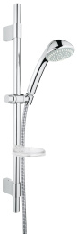 Душевой гарнитур GROHE Relexa Ultra 100 с мыльницей, 3 режима струи, душевая штанга 600 мм, 5 л/мин, хром (27132000)