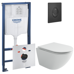 Комплект инсталляции GROHE Rapid SL 3 в 1 с унитазом Альба CN11005T и звукоизоляционным комплектом (NW0825)