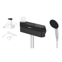 Душевой набор GROHE Purefoam, 2 режима, 1750 мм, 7,6 л/мин, хром/черный (1033670000)