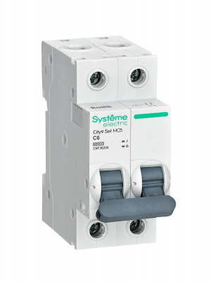 Автоматический выключатель Systeme Electric (Schneider Electric) City9 Set 2P 6А, тип С, 6 кА, C9F36206