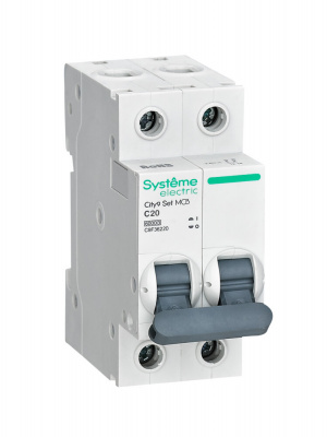 Автоматический выключатель Systeme Electric (Schneider Electric) City9 Set 2P 20 А, тип С, 6 кА, C9F36220