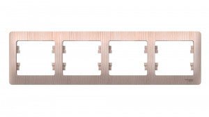 Рамка 4-постовая горизонтальная Systeme Electric (Schneider Electric) Glossa, сосна GSL001504
