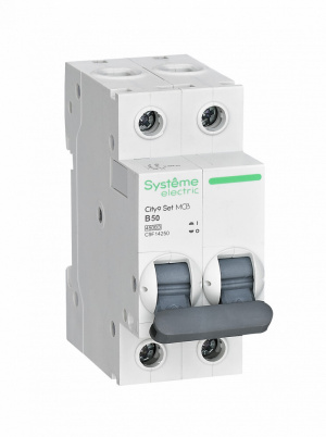 Автоматический выключатель Systeme Electric (Schneider Electric) City9 Set 2Р 50 A, тип B, 4.5 кА, C9F14250