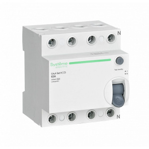 Выключатель дифференциального тока Systeme Electric (Schneider Electric) City9 Set 4Р 63 А, 300 мА, тип AC, 6 кА, C9R66463