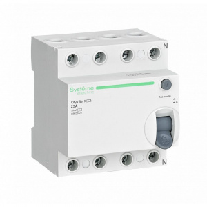 Выключатель дифференциального тока Systeme Electric (Schneider Electric) City9 Set 4Р 25 А, 30 мА, тип AC, 6 кА, C9R36425