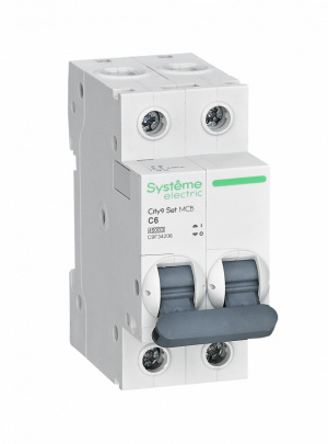 Автоматический выключатель Systeme Electric (Schneider Electric) City9 Set 2Р 6 A, тип С, 4.5 кА, C9F34206