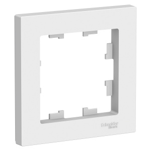 Рамка 1-постовая универсальная Systeme Electric (Schneider Electric) AtlasDesign, белая ATN000101/3, 3 шт.