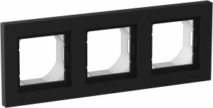 Рамка 3-постовая IP44, Systeme Electric (Schneider Electric) AtlasDesign, КАРБОН ATN441003