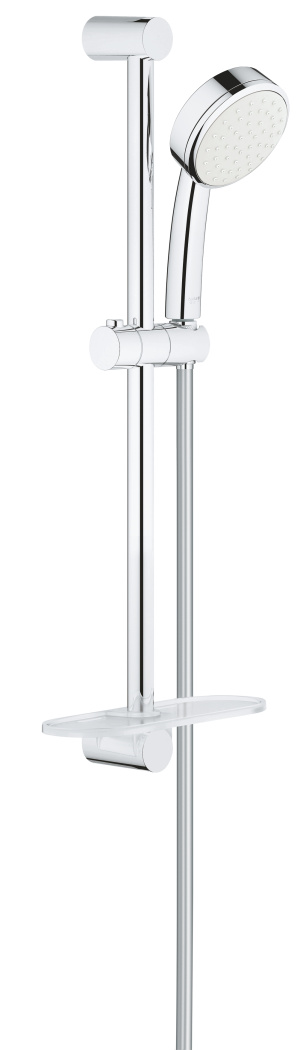 Душевой гарнитур GROHE Tempesta Cosmopolitan 100 с мыльницей, 1 режим струи, душевая штанга 600 мм, 7 л/мин, хром (26083002)