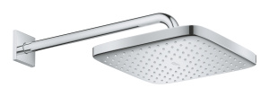 Верхний душ GROHE Tempesta Cube 250, 9,5 л/мин, 1 режим, 380 мм, хром/белый (26687000)
