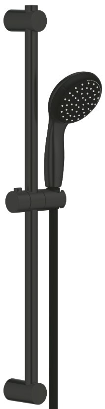 Душевой гарнитур GROHE Vitalio Start 100, 2 режима струи, душевая штанга 600 мм, 5,7 л/мин, чёрный (279482430)