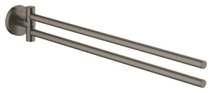 Держатель для полотенца GROHE Essentials двойной, поворотный, тёмный графит матовый (40371AL1)