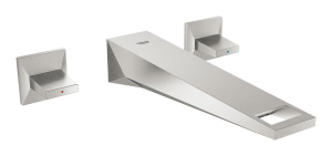 Внешняя часть смесителя для раковины GROHE Allure Brilliant на 3 отверстия, вынос 210 мм, суперсталь (20348DC0)