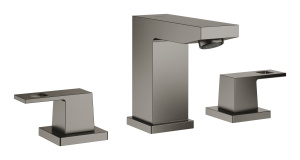 Смеситель для раковины GROHE Eurocube на 3 отверстия, темный графит матовый (20351AL0)