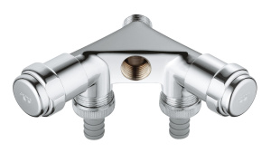 Двойной вентиль GROHE Eggeman Einfach, хром (41020000)