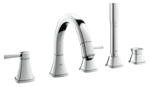 Смеситель для ванны GROHE Grandera двухвентильный, на 5 отверстий, на край ванны, хром (19919000/UB), уцененный товар