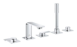 Смеситель для ванны GROHE Allure двухвентильный, на 5 отверстий, на край ванны, хром (25221001)